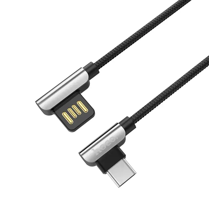 Kabel kątowy USB-C hoco mocny szybki 1,2m